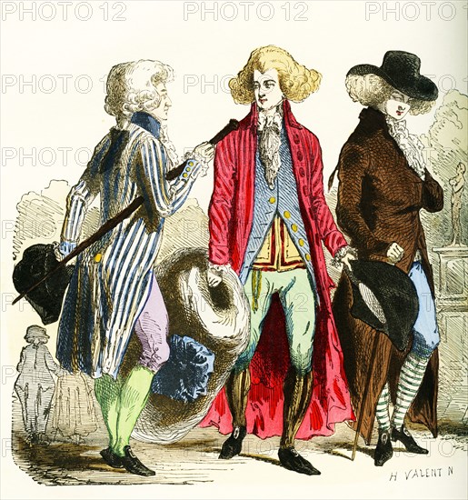 Costumes d'hommes-PARIS 1787