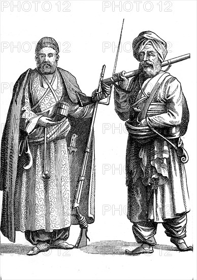 Afghanistan costumes in 1880, " Travellers in the XIXth century " by  J. Verne
1880