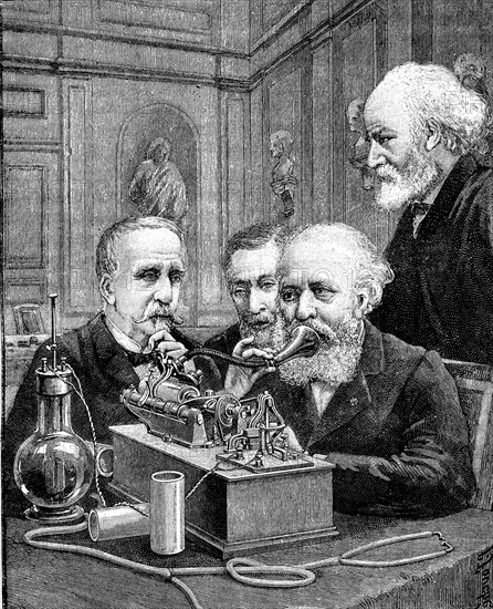 Academy of fine arts session in Paris, concerning the phonograph on date of April 27, 1889. " Popular Physics " by Emile Desbeaux. 1891