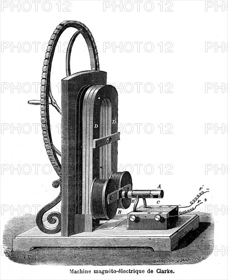 Magneto-electric machine by Edward Marmaduke Clarke ( 1791-1859 )
Irish maker of scientific instruments
1869