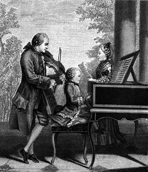 Wolfgang Amadeus Mozart at seven