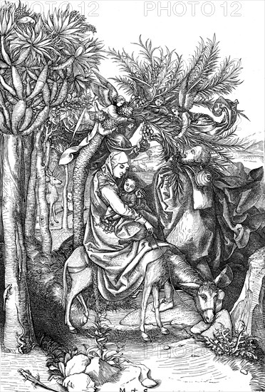 The Flight to Egypt, by Martin Schongauer