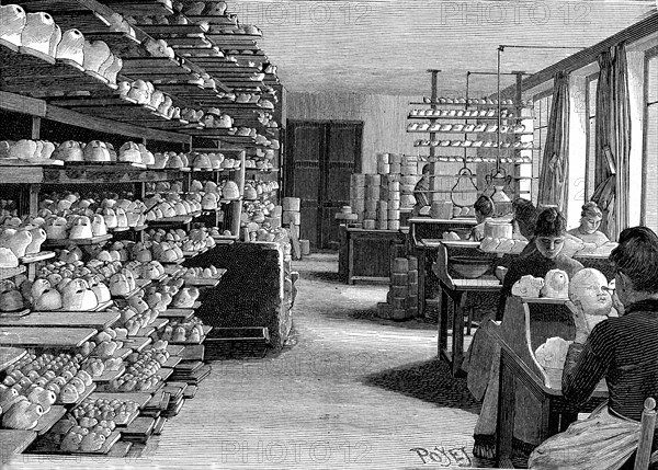 Doll factory in the 19th century