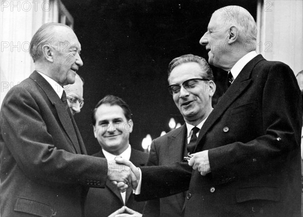 Charles de Gaulle visits Konrad Adenauer