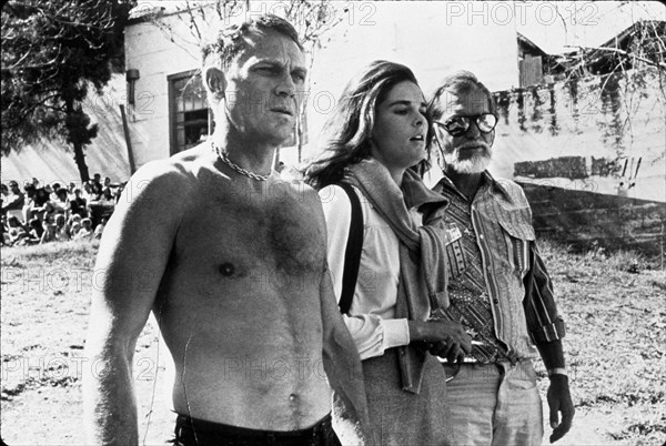 1972, Film Title: GETAWAY, Director: SAM PECKINPAH, Studio: NATIONAL GENERAL, Pictured: BARE CHEST, BODY PART, ALI MacGRAW, STEVE McQUEEN. (Credit Image: SNAP)