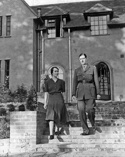 Charles de Gaulle et son épouse Yvonne, 1941