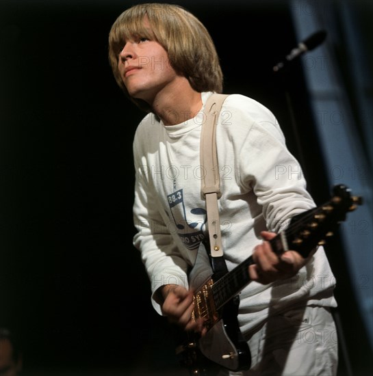 ROLLING STONES Brian Jones playing on a UK TV show Top Of The Pops in 1967