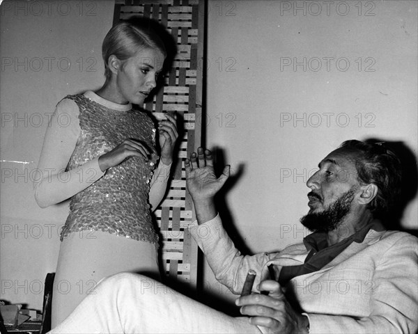 Novelist Romain Gary with wife Jean Seberg