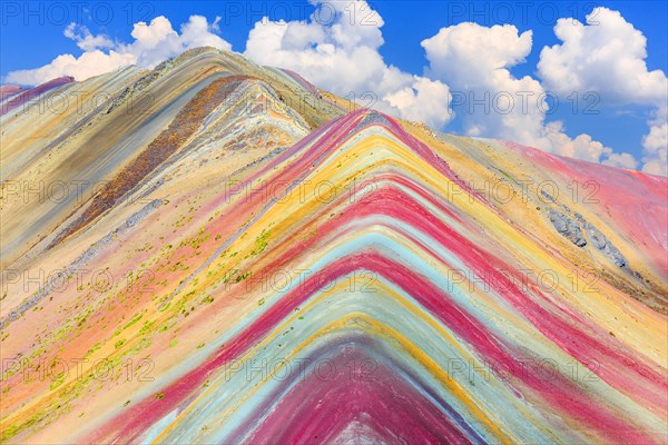 Vinicunca, Cusco Region, Peru. Montana de Siete Colores, or Rainbow Mountain.