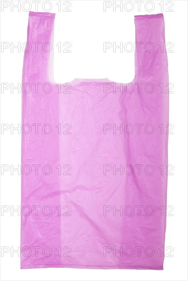 Violet Plastic bag isolated on white background