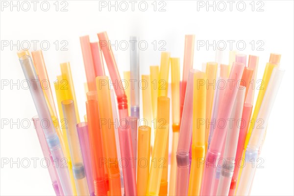Drinking straws isolated on white.