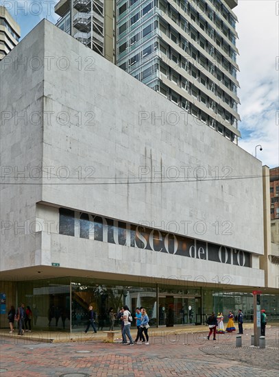 outside view of Gold Museum or Museo del Oro, Bogota, Colombia, South Americ