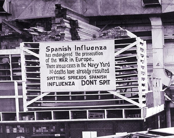 Peak of the flu pandemic in 1918