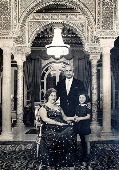 Portrait officiel de la famille Bourguiba vers 1966