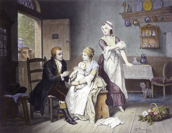 Edward Jenner Vaccinating Child, 1796