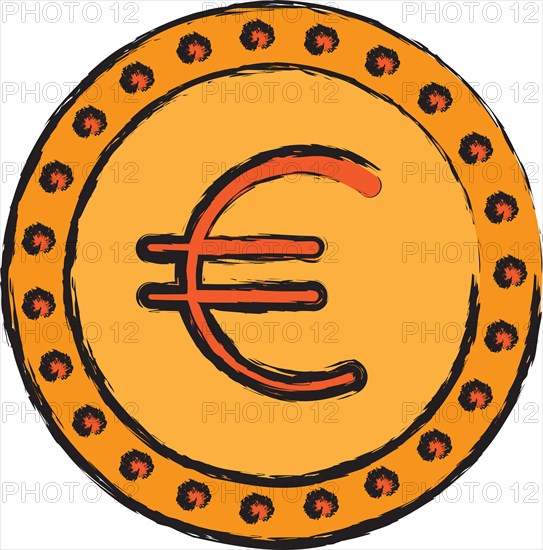 coin euro money cash currency icon