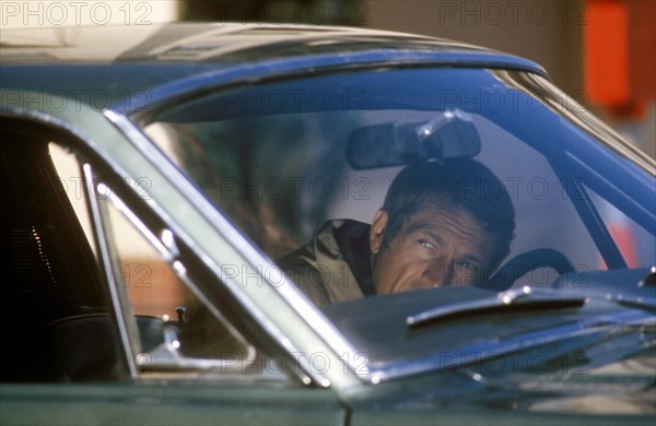 Studio Publicity Still from "Bullitt"
Steve McQueen in 1968 Ford Mustang GT 390
(1968) Warner Bros.-Seven Arts