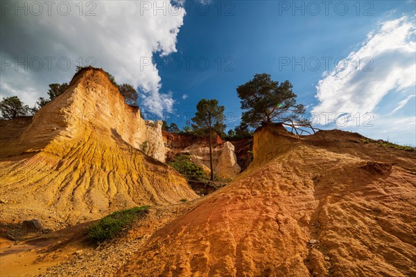 ochre rocks of Rustrel, France, Provence, Luberon, Rustrel