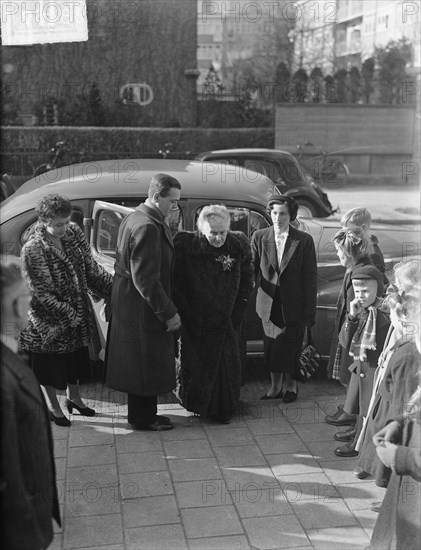 Maria Montessori in Amsterdam Date: March 1, 1950 Location: Amsterdam, Noord-Holland Keywords: education, pedagogen Personal name: Montessori, Maria