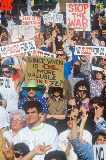 Manifestations contre la Guerre du Golfe, 1991