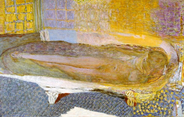 Nude in the Bath', 1936. Artist: Pierre Bonnard. Bonnard was a French painter, illustrator, and printmaker, known for the stylized decorative qualities of his paintings and his bold use of colour. He was a founding member of the Post-Impressionist group of avant-garde painters Les Nabis.