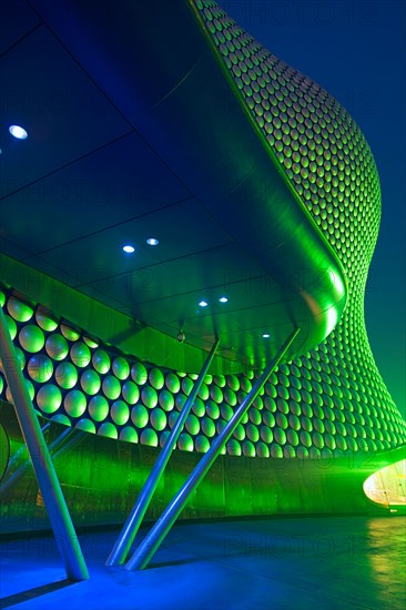 Selfridges, Bullring shopping mall in Birmingham at night, West Midlands of England