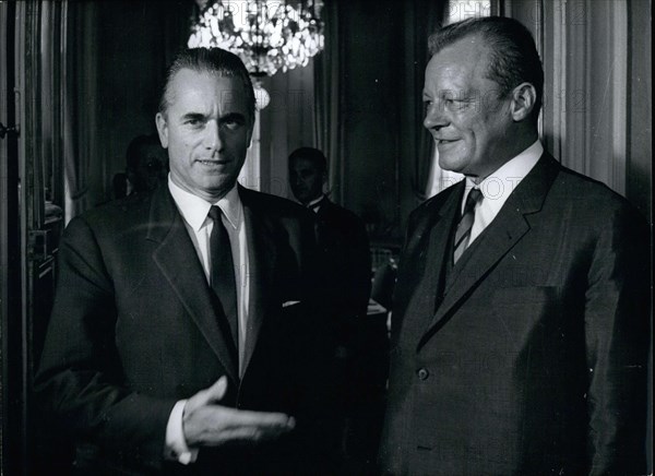 Jul. 04, 1969 - Germany's Minister of Foreign Affairs Willy Brandt met with Prime Minister Chaban-Delmas while in Paris for a day.