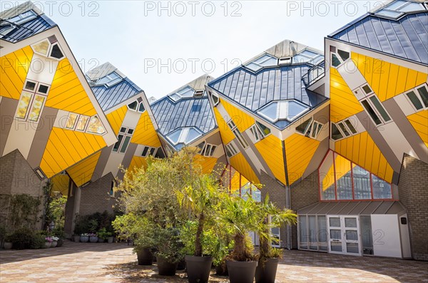 Cube houses (kubuswoningen) in center of Rotterdam, Netherlands