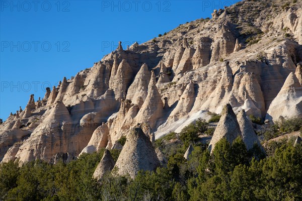 Beautiful American Landscape during a sunny evening. Taken in Kasha-Katuwe Tent Rocks National Monument, New Mexico, United States.