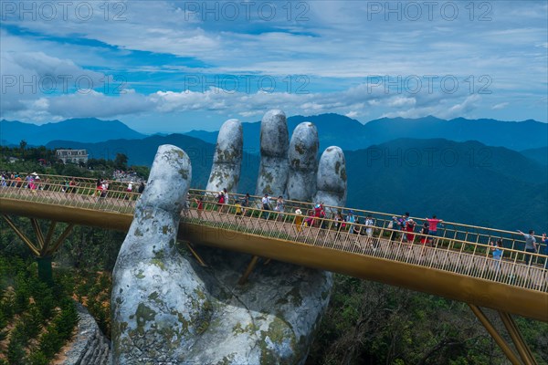 Golden Bridge, Sun World Ba Na Hills, Danang, Vietnam, Asia