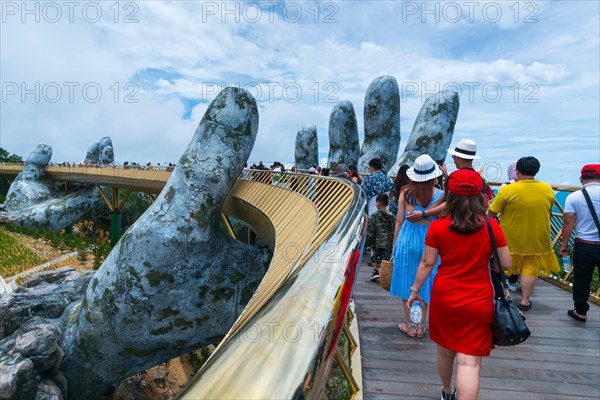 Golden Bridge, Sun World Ba Na Hills, Danang, Vietnam, Asia