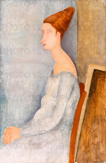 Amedeo Modigliani, painting, Portrait of Jeanne Hébuterne, 1918