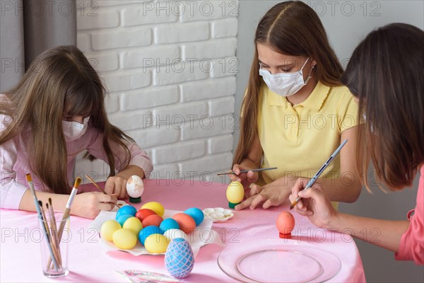 Quarantined sick family paints eggs for Easter