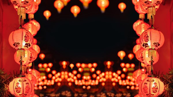 Chinese new year lanterns in china town.