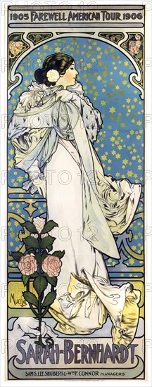 Alphonse Mucha, advertising poster for  Sarah Bernhardt, 1905