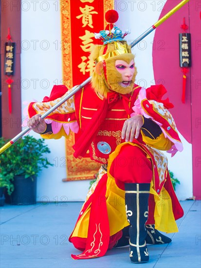 Actor dressed as a Monkey King perform at the Chinese New Year celebrations held in Las Vegas
