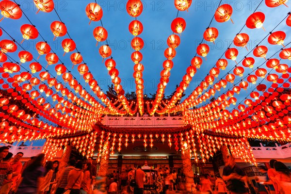 The Lanterns of Thean Hou temple during the Chinese New Year, Kuala Lumpur, Malaysia.
