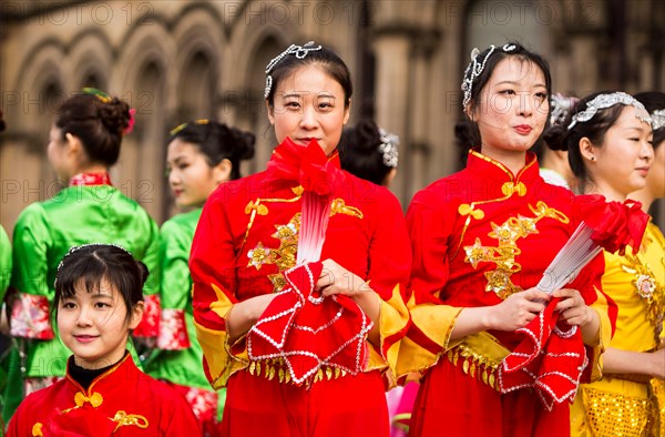 Manchester celebrates Chinese New Year today (Sunday 7th Feb 2016) with a dragon parade and traditional dancing through the city