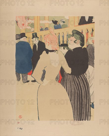 At the Moulin Rouge:  La Goulue and Her Sister, Henri de Toulouse-Lautrec, 1892