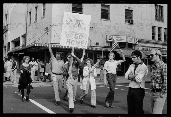 American students express their anger at the ongoing Iran Hostage Crisis, Washington, DC, 11/9/1979. Photo by Marion S. Trikosko.