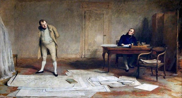 Orchardson  William Quiller - St Helena  1816 - Napoleon Dictating to Count Las Cases the Account of His Campaigns