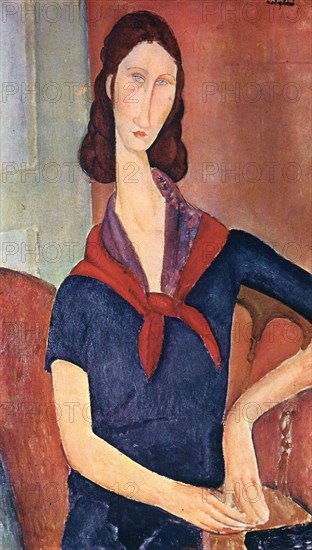 Amedeo Modigliani - Jeanne Hebuterne With Scarf 1919