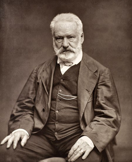 Portrait photograph of Victor Hugo, 1876