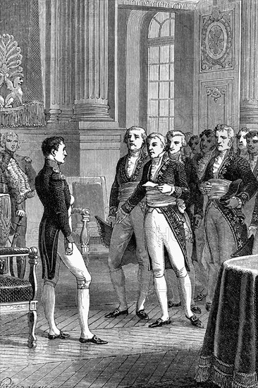 Louis de Fontanes congratulating Napoleon