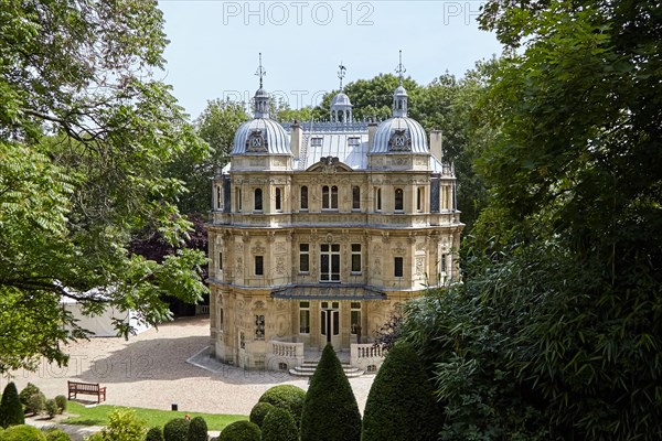 Le Port-Marly, France - June 24, 2018: The Chateau de Monte-Cristo (architect Hippolyte Durand) is a house museum of the writer Alexandre Dumas