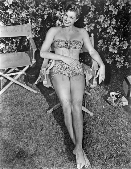 Esther Williams. American competitive swimmer and actress born august 8 1921, died june 6 2013.