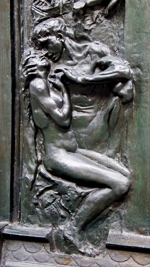 The Kiss detail from The Gates of Hell by Auguste Rodin 1840 1917 France late 19th century