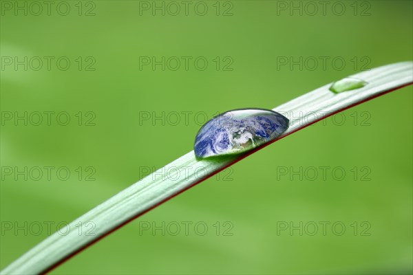 Planet earth waterdrop