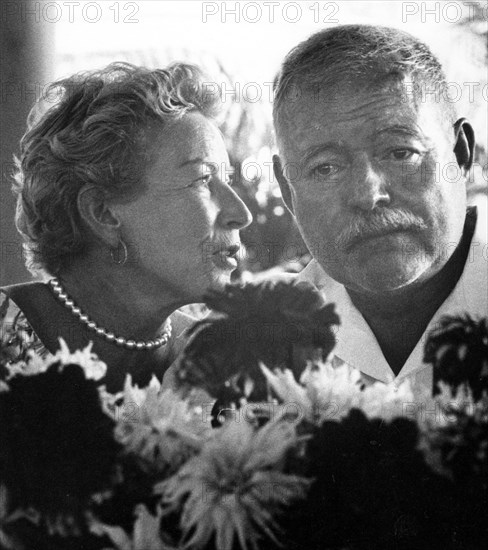 Author Ernest Hemingway with his wife Mary Welsh Hemingway in Cuba
