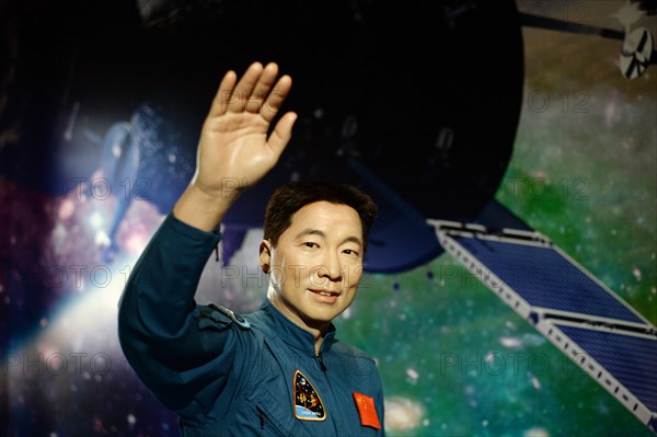 Shanghai, China. 01st Sep, 2015. The wax figure of the Chinese astronaut Yang Liwei in Madame Tussaud's wax museum in Shanghai, China, 01 September 2015. Photo: Jens Kalaene/dpa/Alamy Live News